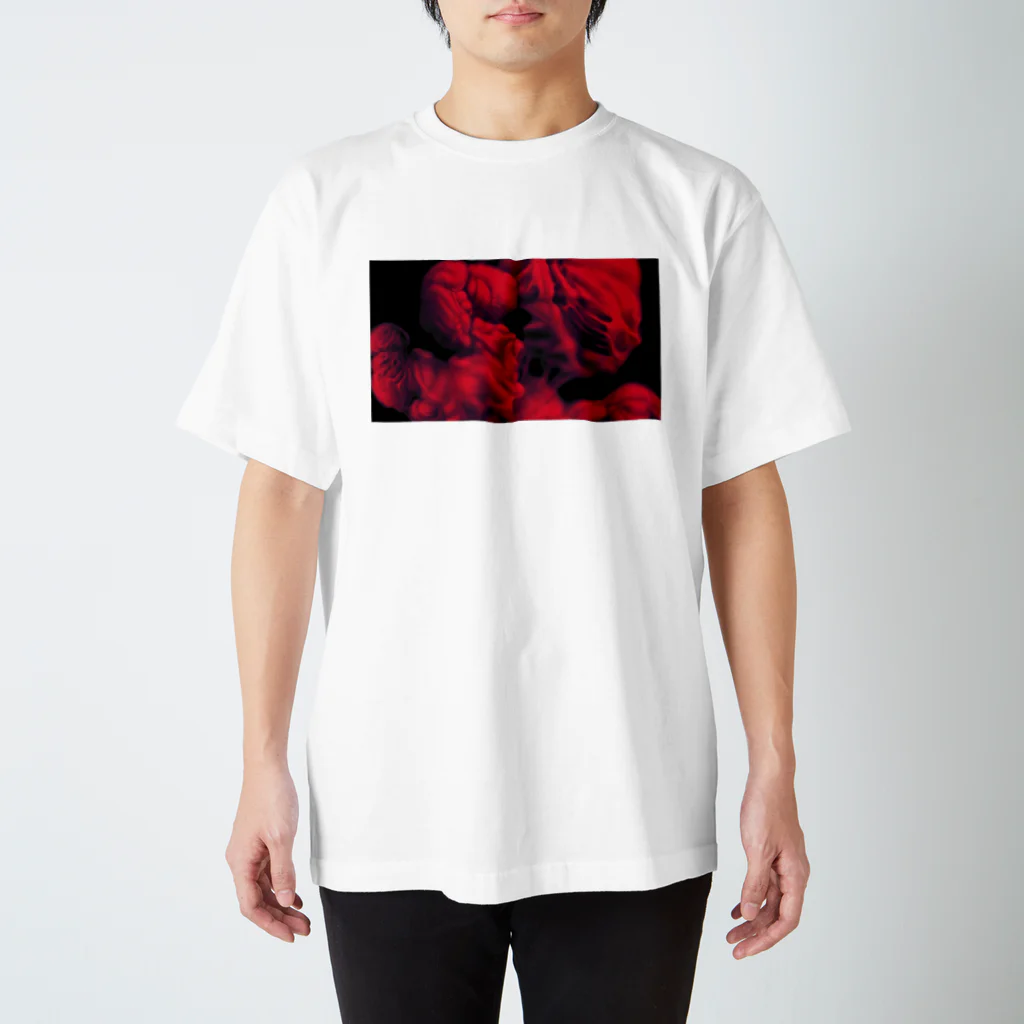 wahgrahfのBlur Collage 1 Red Regular Fit T-Shirt