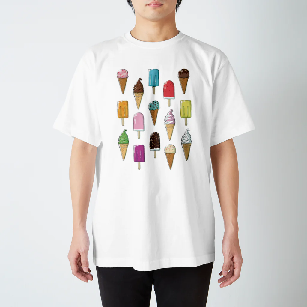 溝呂木一美のお店のアイスいっぱい スタンダードTシャツ