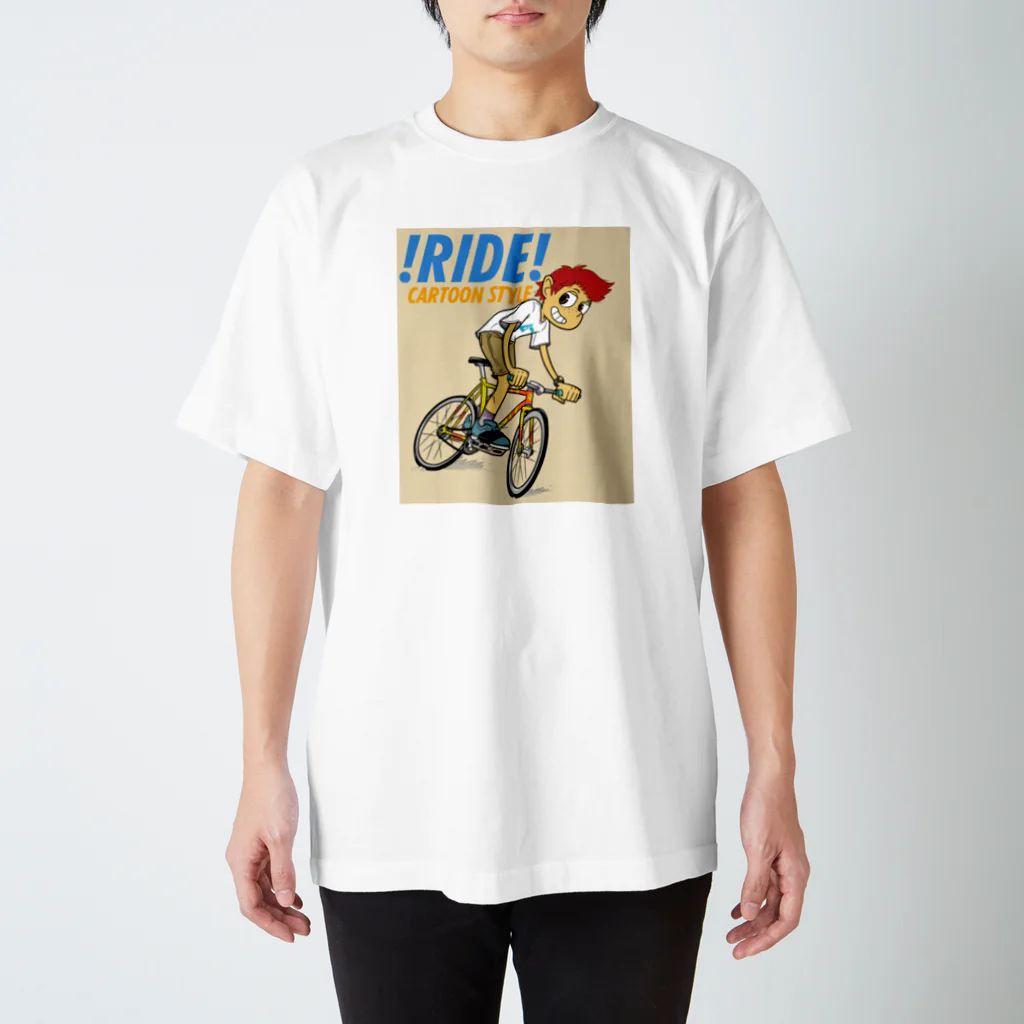 nidan-illustrationの!RIDE! (CARTOON STYLE) スタンダードTシャツ