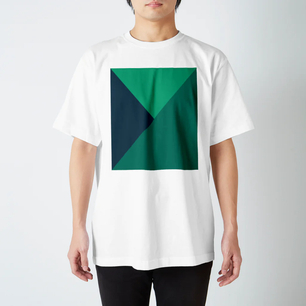 ペパボテックショップのComposition in Green, Green, and Green (Light Mode) Regular Fit T-Shirt