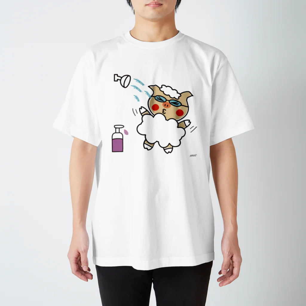 tonchanのわーい！シャワーだ！ スタンダードTシャツ