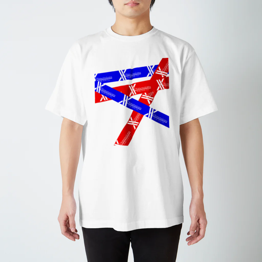 X-Dimensions team goodsのred&blue 03 Regular Fit T-Shirt