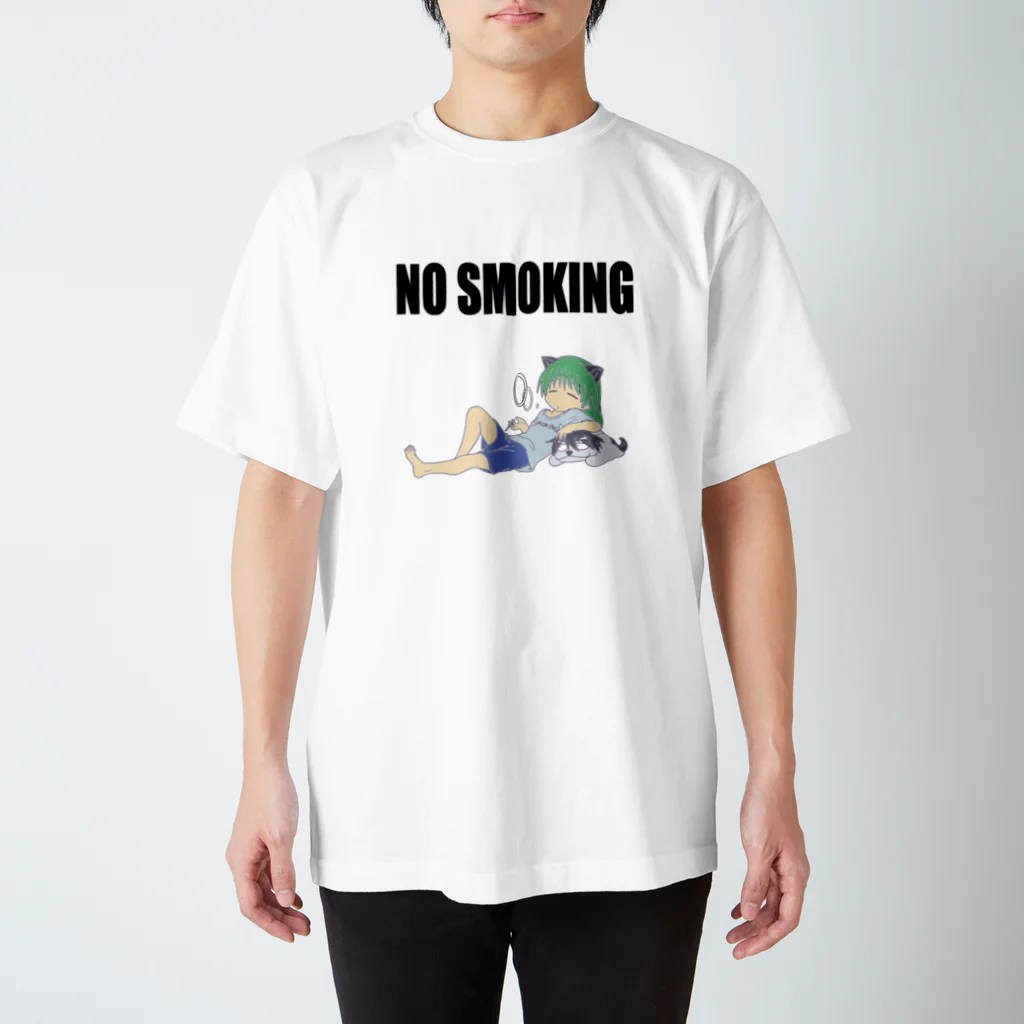 天王寺 真道のNO SMOKING　せいらさんと犬丸 Regular Fit T-Shirt