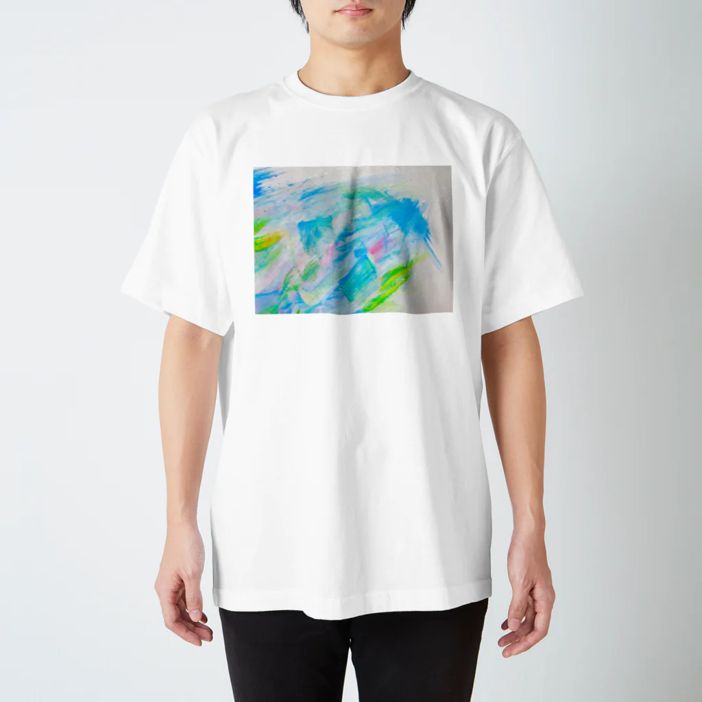 chiakiuedaの余白の海へすすむ魚𓆛𓆜𓆝𓆞𓆟 Regular Fit T-Shirt