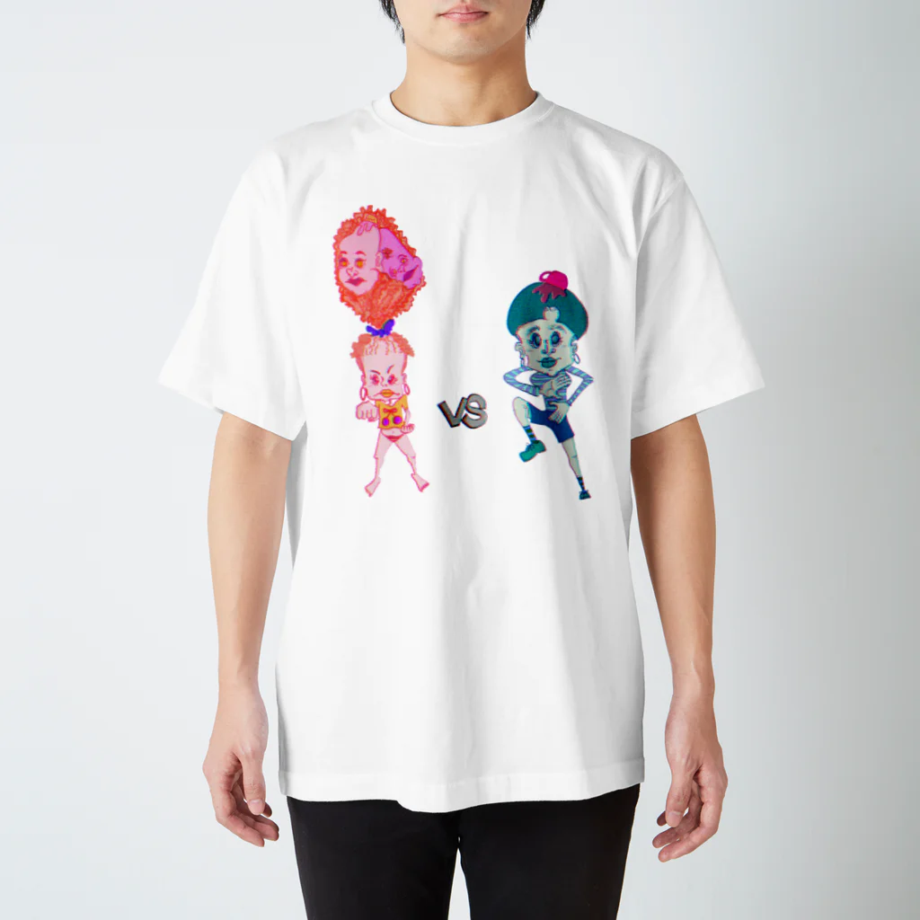 momos-artのCAT fight スタンダードTシャツ