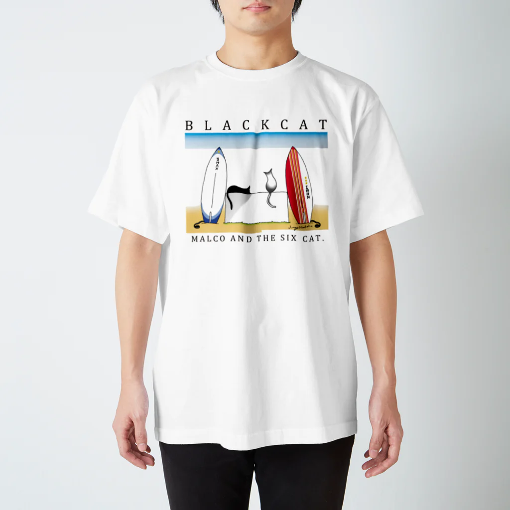 Tシャツ屋じょにー SELECTのBlack Cat-TypeA スタンダードTシャツ