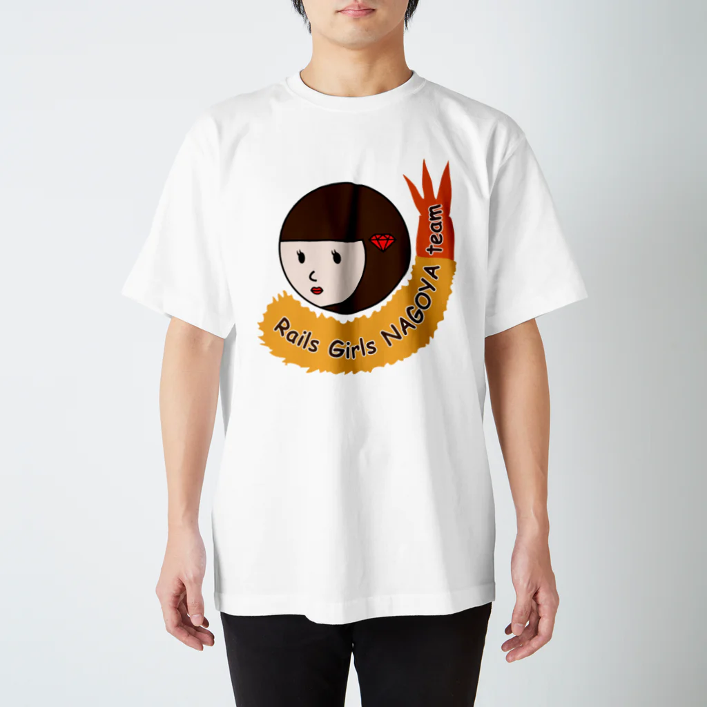 railsgirls-nagoyaのRailsGirlsNagoyaチームマスコットグッズ（その２） スタンダードTシャツ