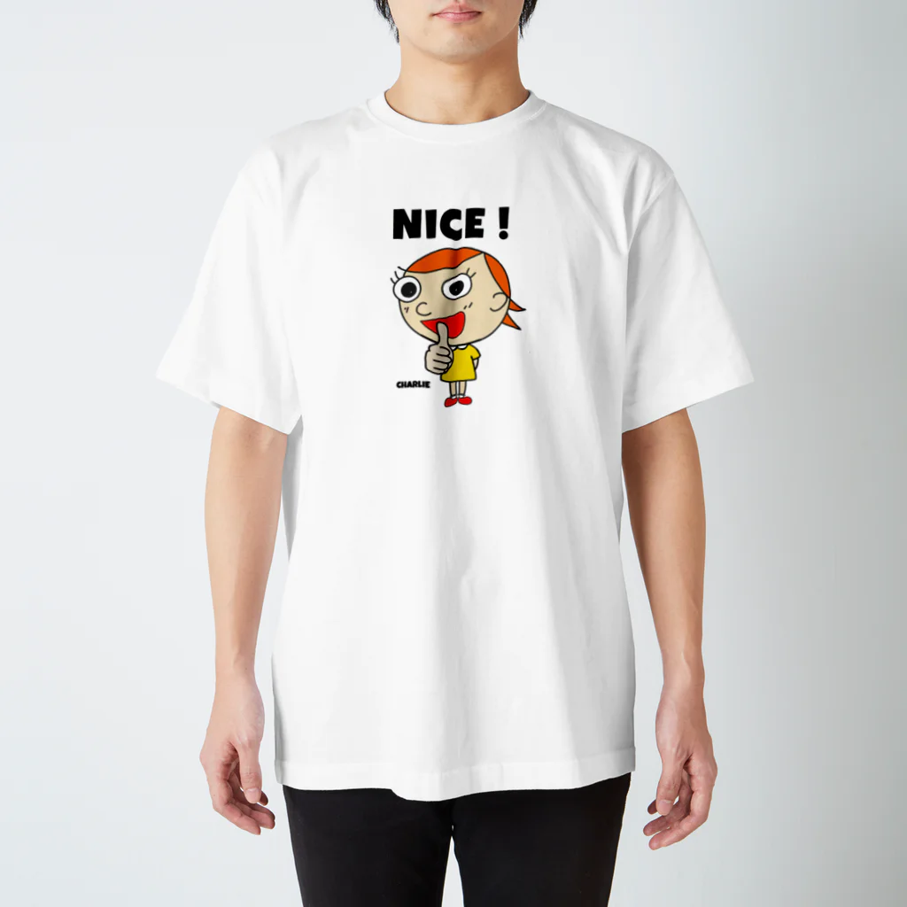 charlolのnice charlie 背景クリア スタンダードTシャツ