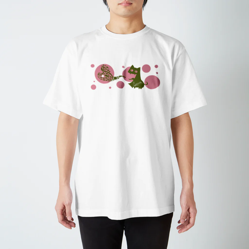 frmeowのがぶねこ　桜餅ver. Regular Fit T-Shirt