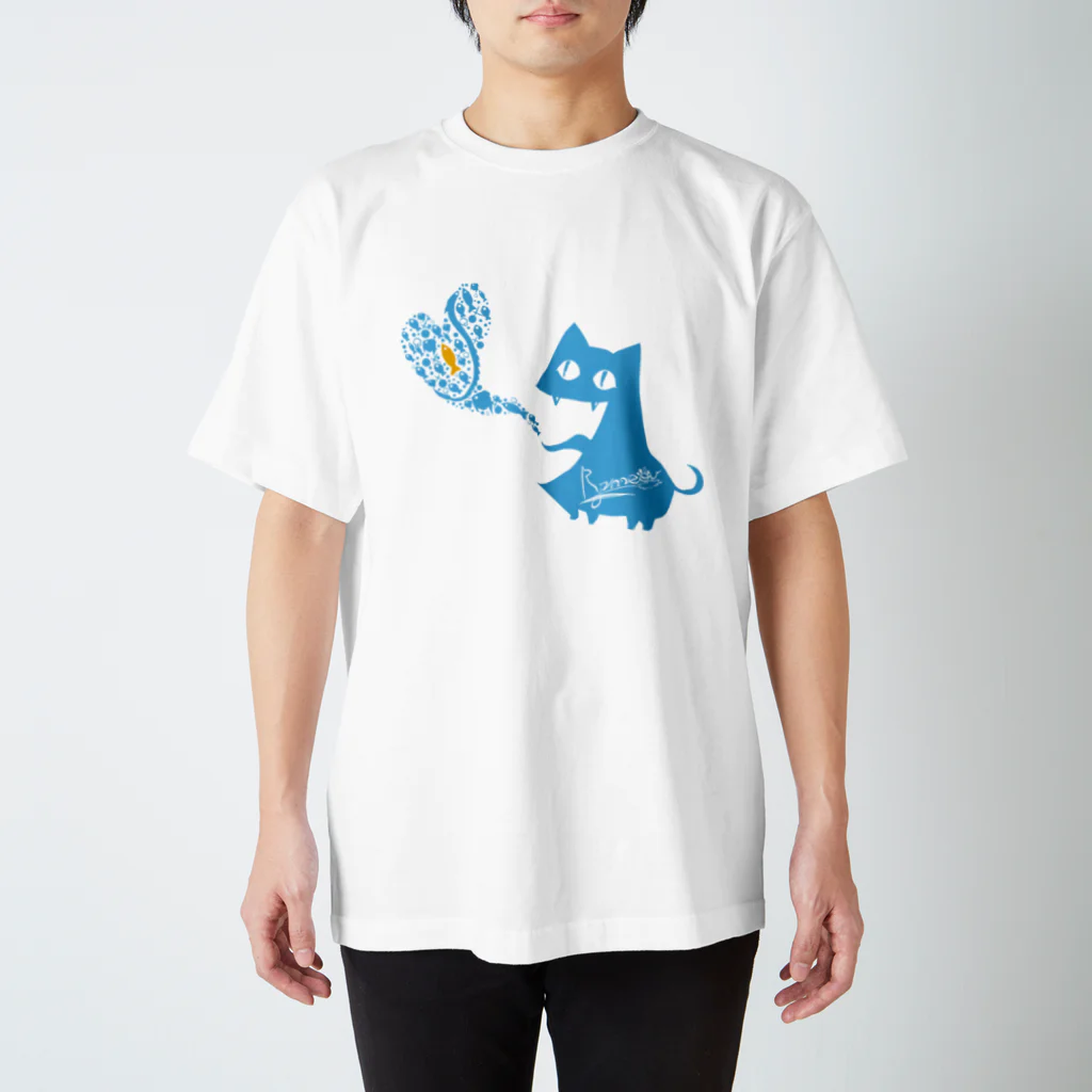 frmeowのがぶねこ　ブルーハワイver. スタンダードTシャツ