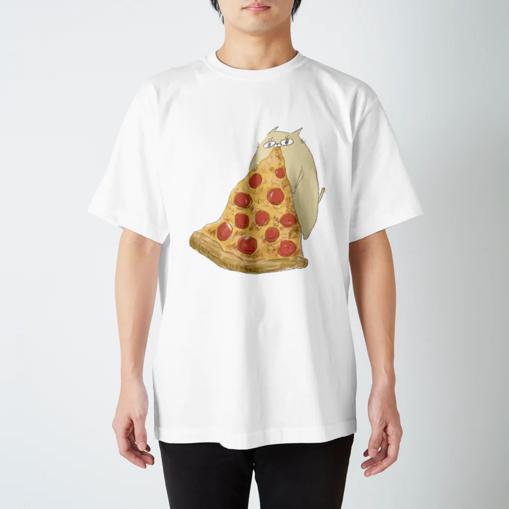 ぐーにゃんのごちそうさがしのpizza time(ぐーにゃん) スタンダードTシャツ