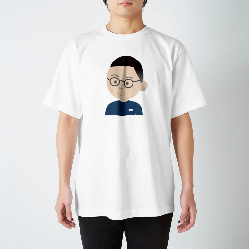 ろけっと🚀の顔イラスト（男） スタンダードTシャツ