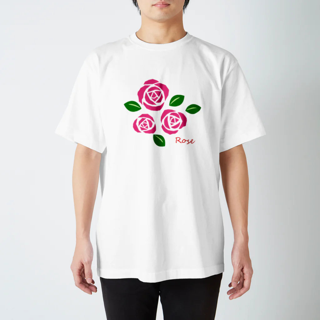 miyu1990のピンクの薔薇 スタンダードTシャツ