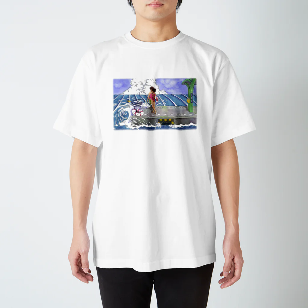 石田 汲の海の駅ぼかし入り Regular Fit T-Shirt