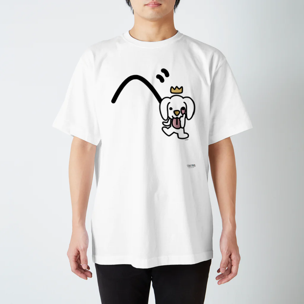 ジージョのデカ文字わんこ「べ」 スタンダードTシャツ