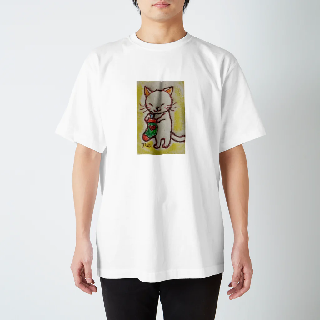 あおぞらネコジンのクリスマスの朝 Regular Fit T-Shirt