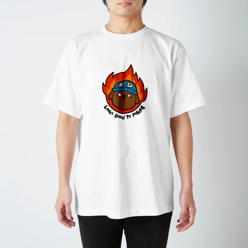 軽減されそこなったまつぴー10%のPolidog-san スタンダードTシャツ