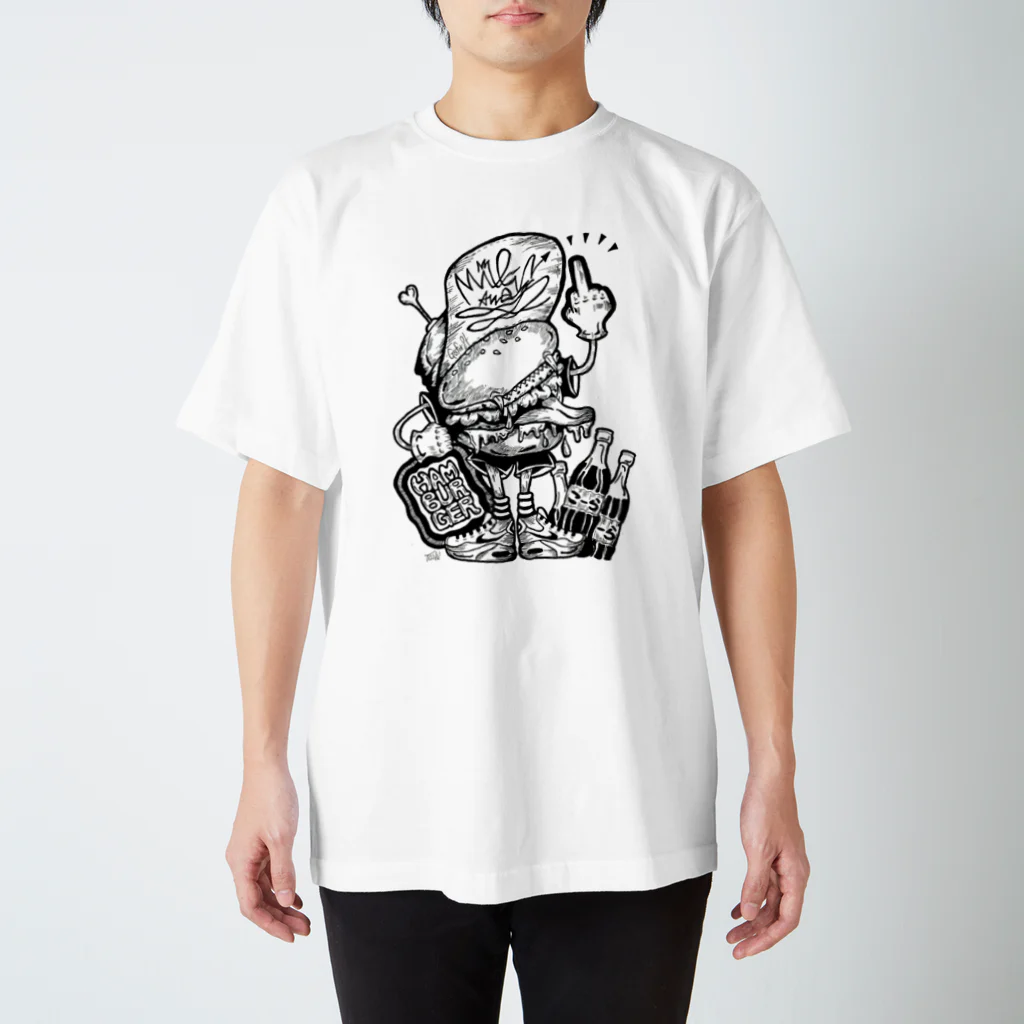 t.n.416のhamburger スタンダードTシャツ