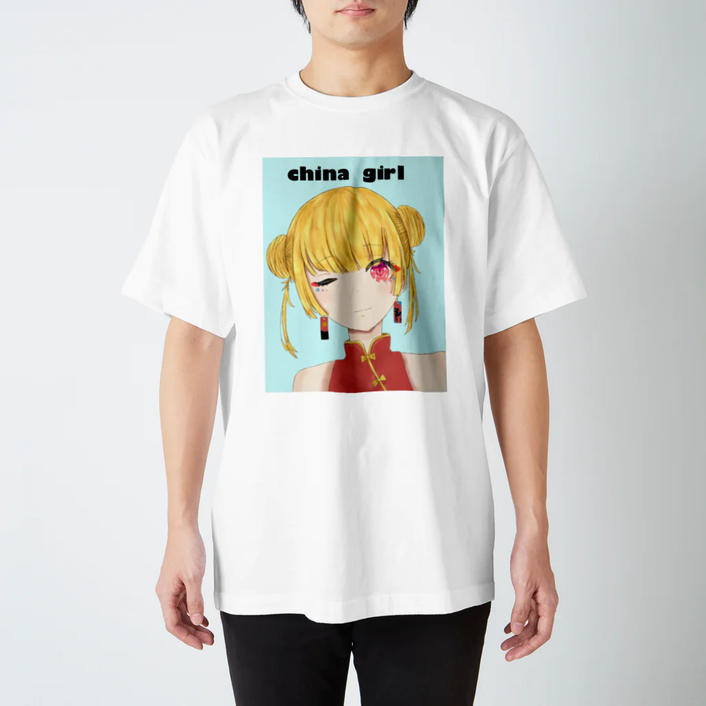 nolife＊のちゃチャイナ服の女の子💘 スタンダードTシャツ