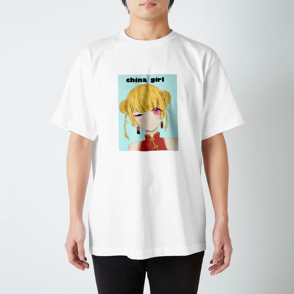 nolife＊のちゃチャイナ女の子 スタンダードTシャツ