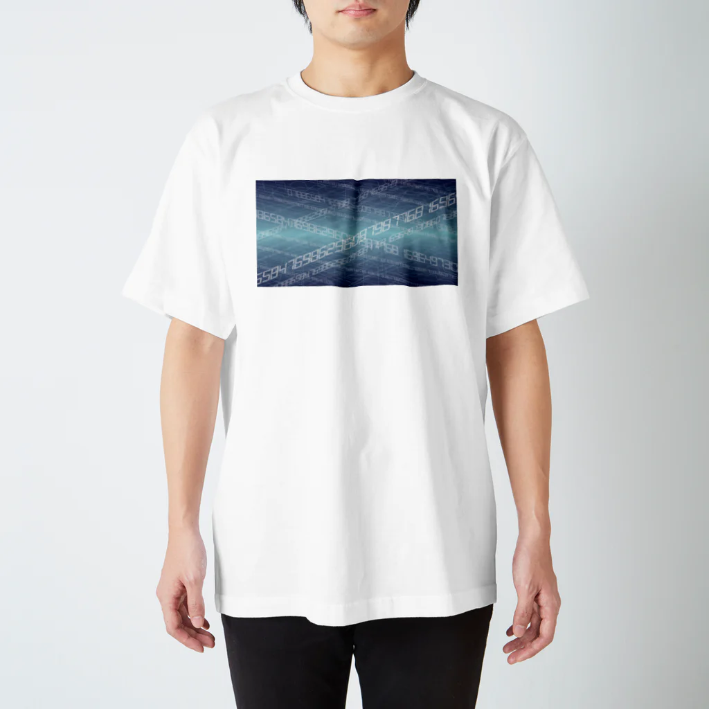 omeganyの電脳空間　青 Regular Fit T-Shirt