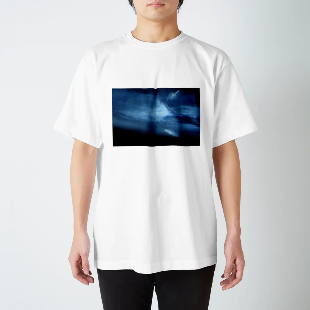 arinco-photo-itemsのみくろ の せかい -blue エネルギー スタンダードTシャツ