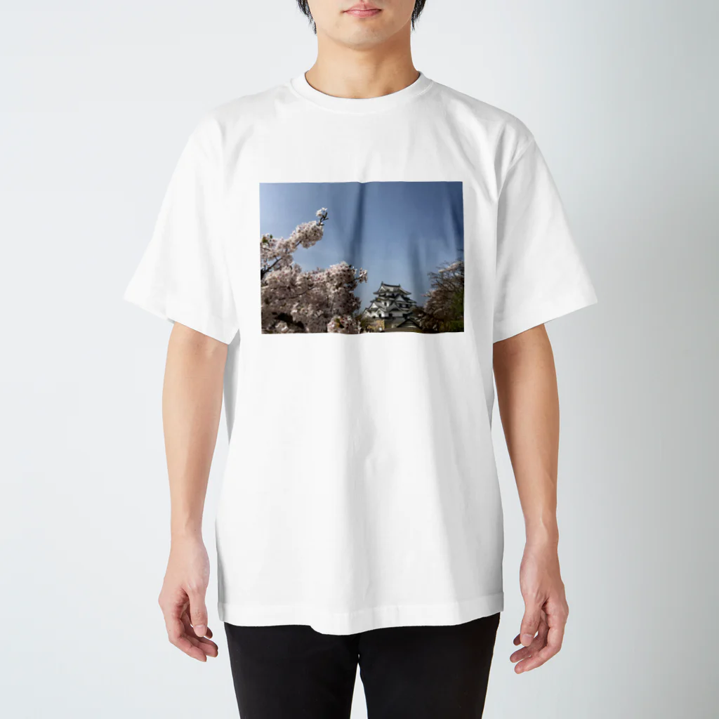 rin200027の彦根城と桜 スタンダードTシャツ