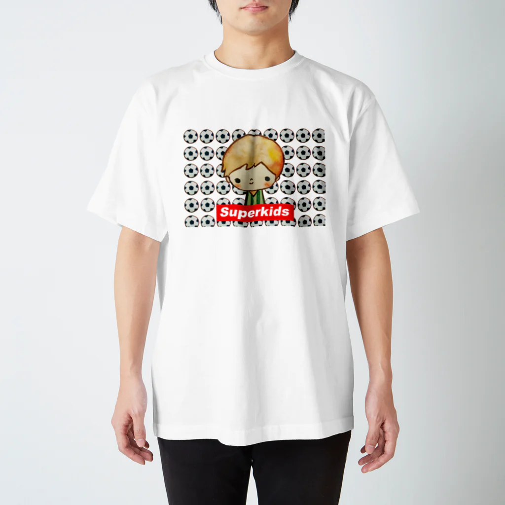 moko yuzuのサッカーチームバックボール スタンダードTシャツ