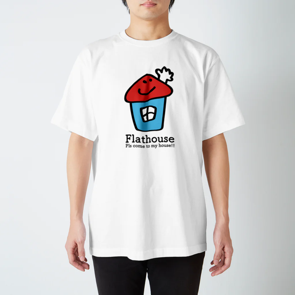 fulaughjiのFlathouse/フラットハウスくん スタンダードTシャツ