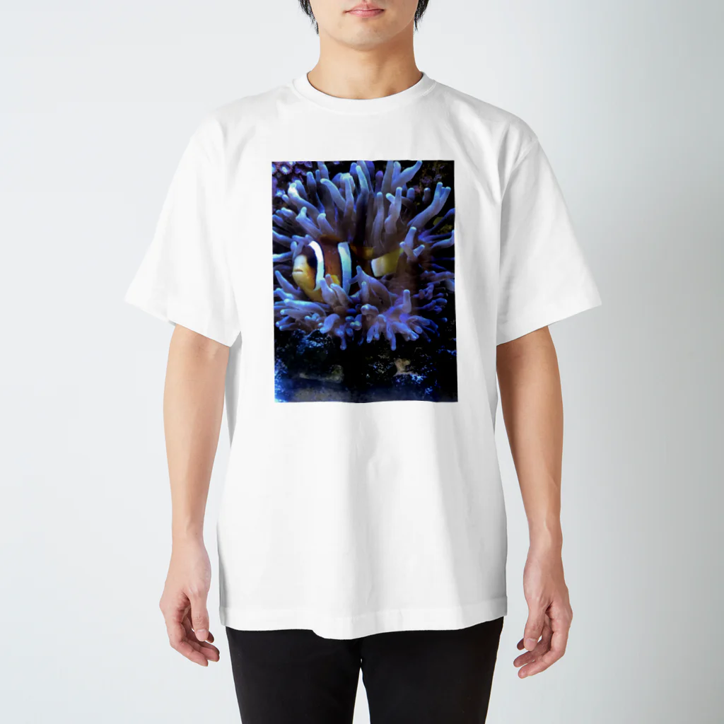 うっちーマリンアクアリウムのイソギン君とクマノミ Regular Fit T-Shirt