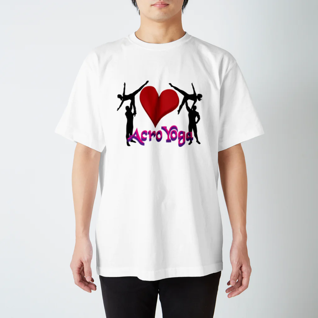 JuggernautCheerのLove AcroYoga 3D スタンダードTシャツ