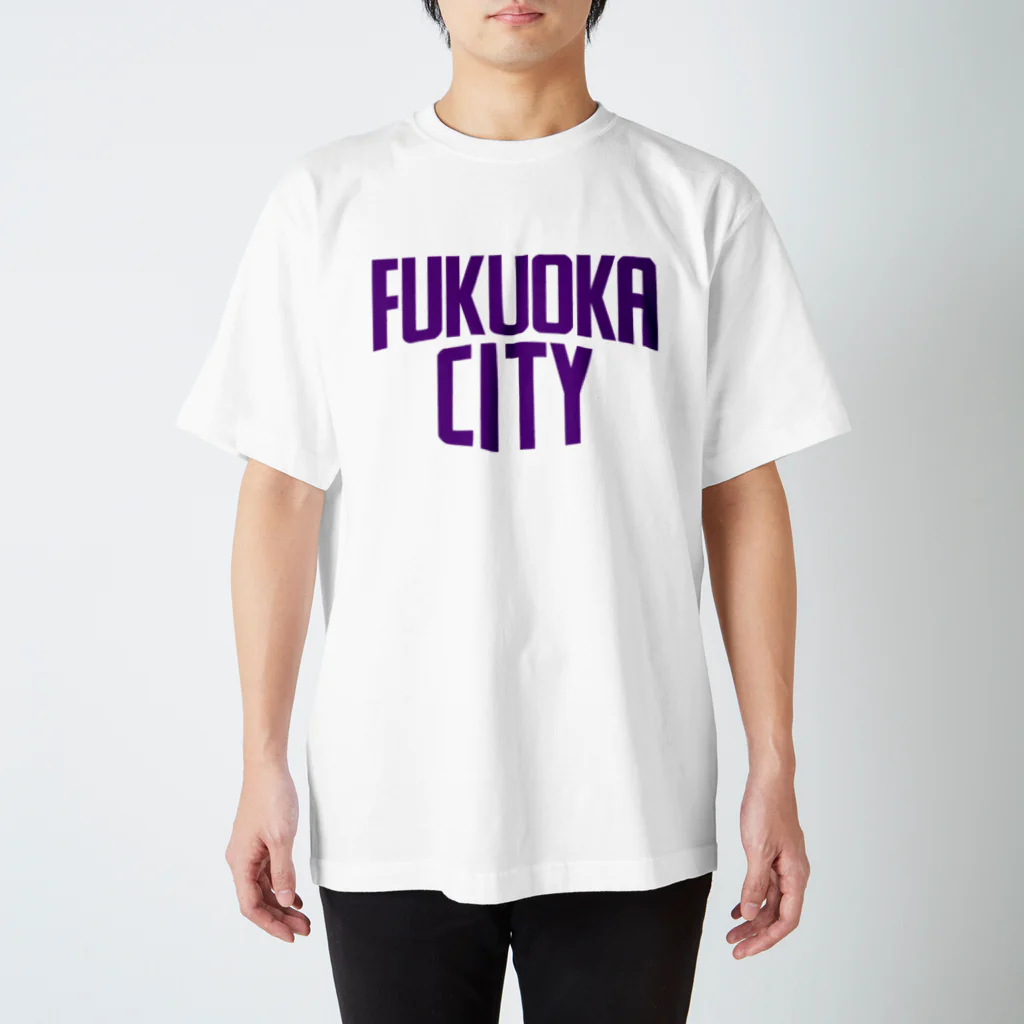 福岡Tシャツ通販サイトの福岡シティTシャツ（パープルロゴ） Regular Fit T-Shirt