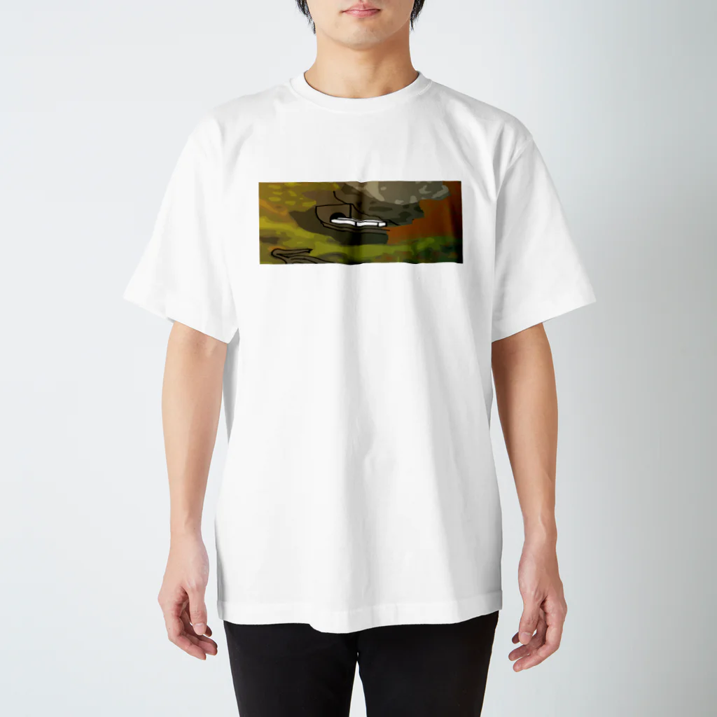 Danke Shoot Coffeeの鳴子峡から覗く鉄道 スタンダードTシャツ