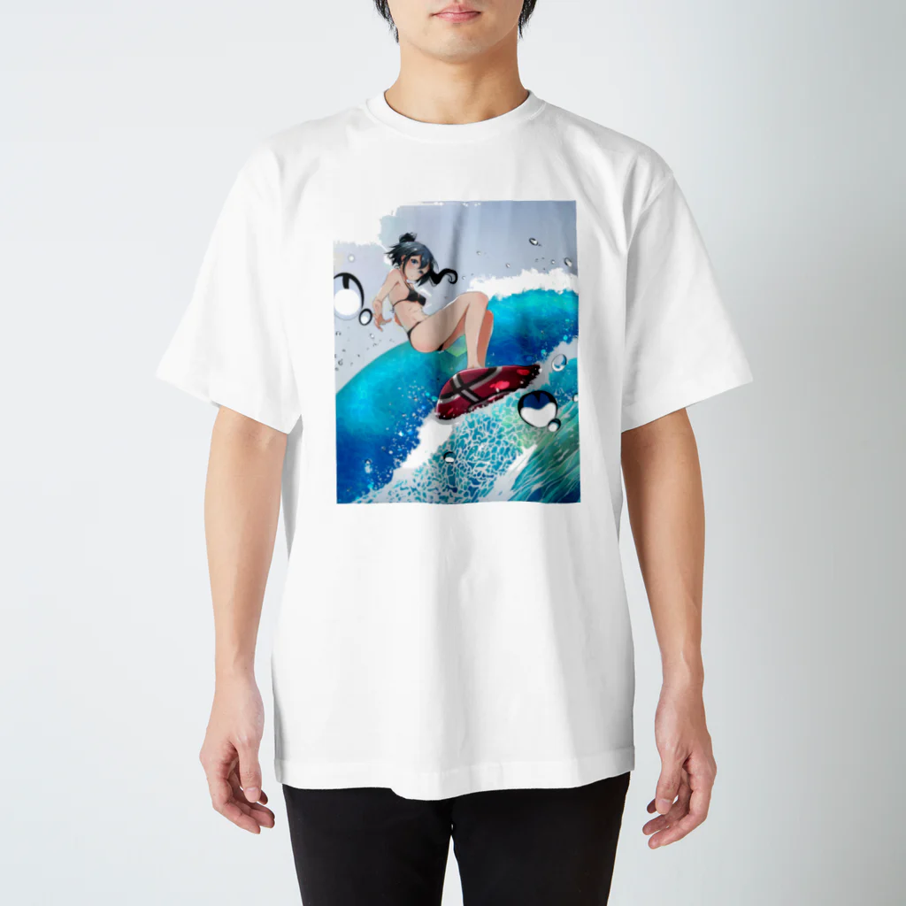 オリジナル雑貨店『ホットドッグ』のサーフィン女子　Tシャツ Regular Fit T-Shirt