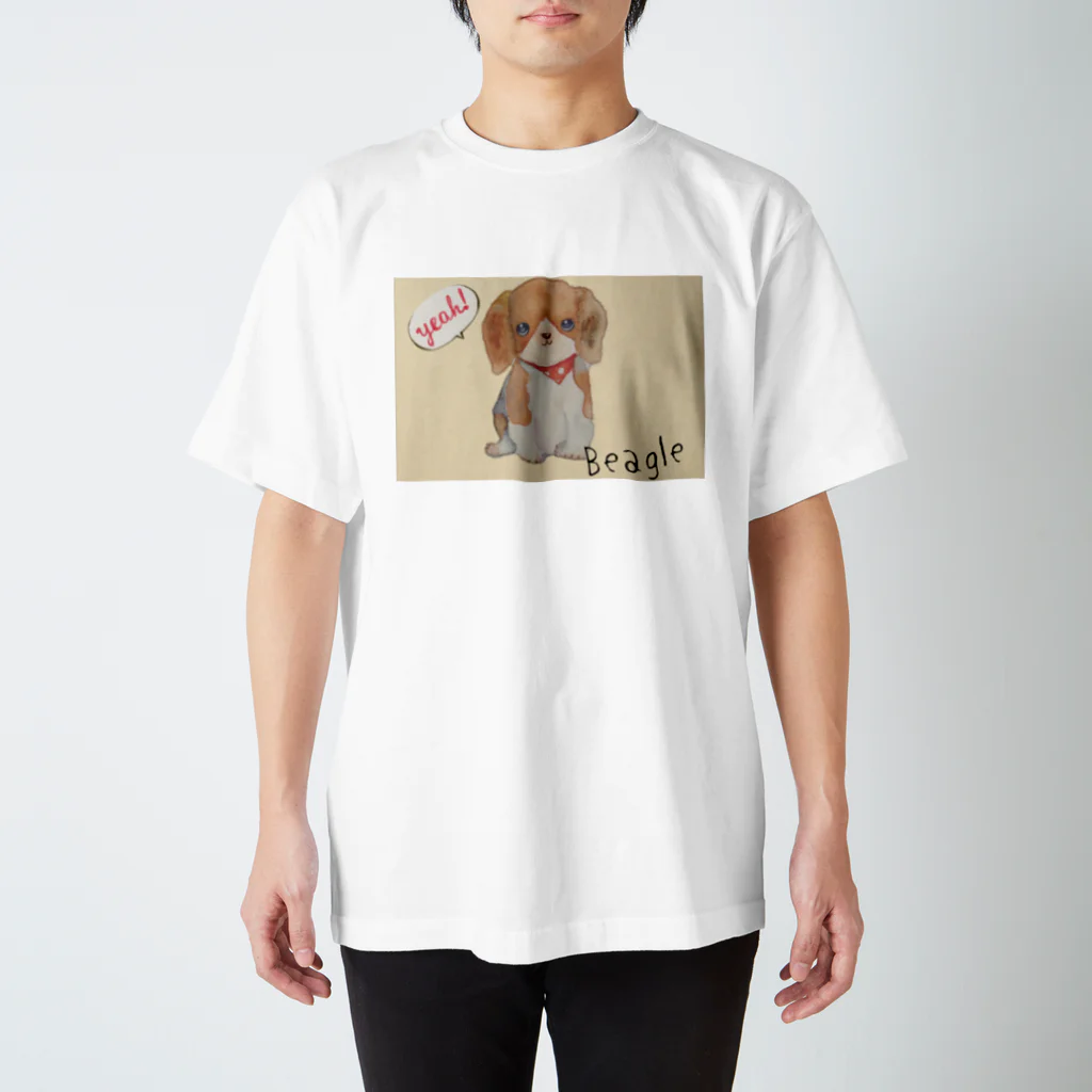 moko yuzuのmoko ビーグル犬 Regular Fit T-Shirt