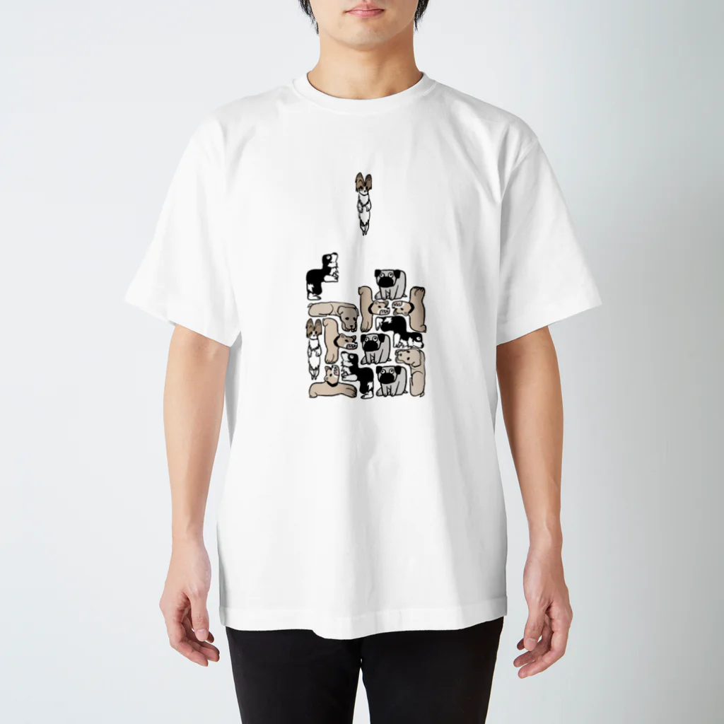 SHOP BØWNTENの犬ブロック スタンダードTシャツ