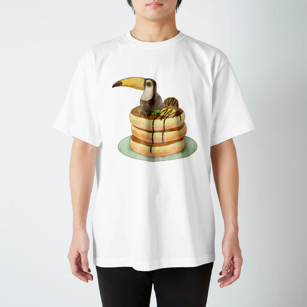 Oh!Hashi Shopのホットケーキとオオハシさん スタンダードTシャツ