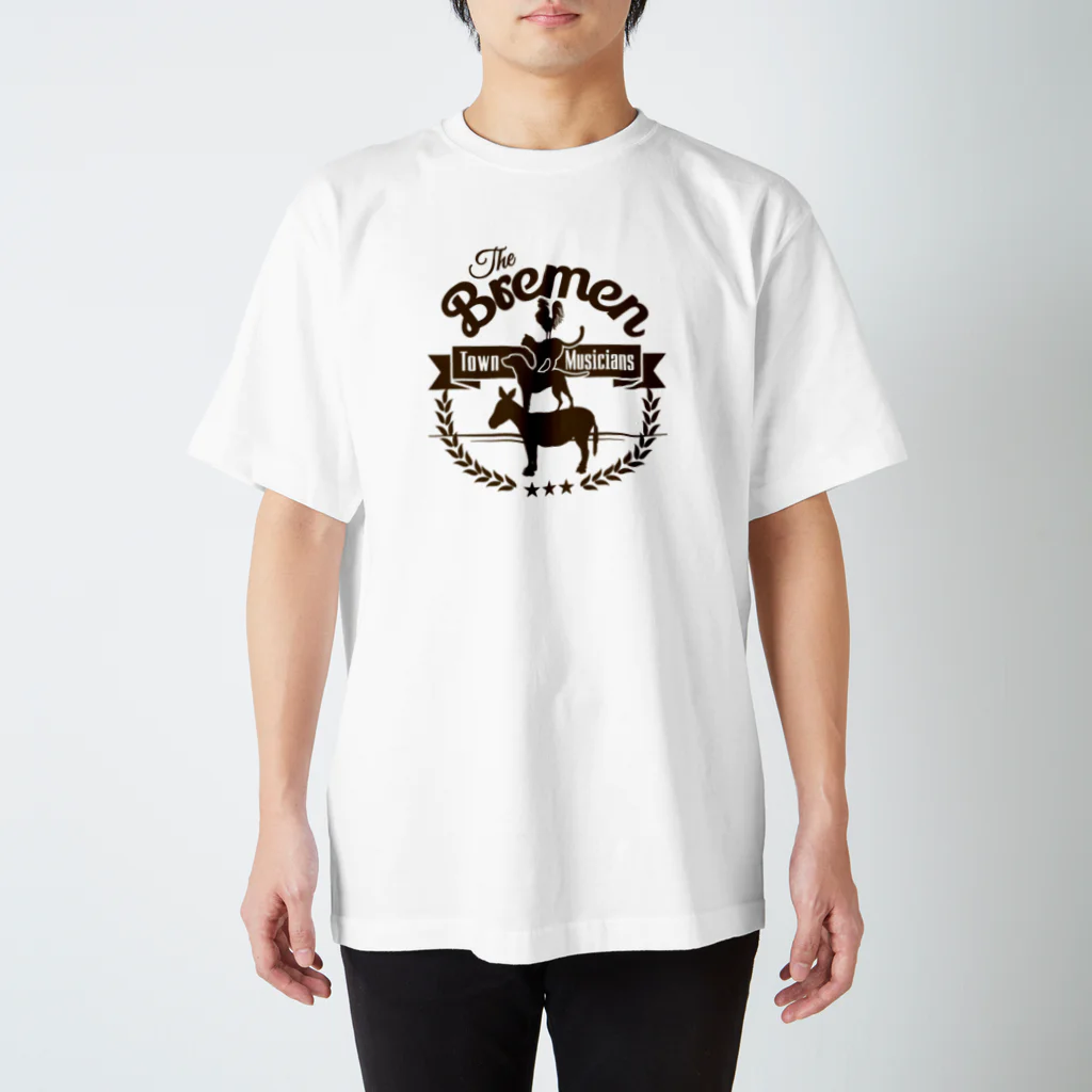 無彩色デザイン販売所のThe Bremen Town Musicians / ブレーメンの音楽隊 スタンダードTシャツ