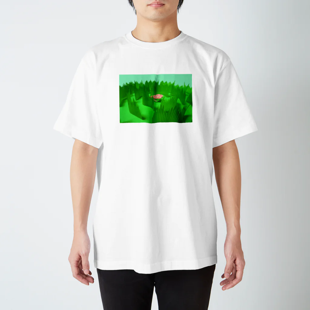 NEW UGLYの草原のうさぎ スタンダードTシャツ