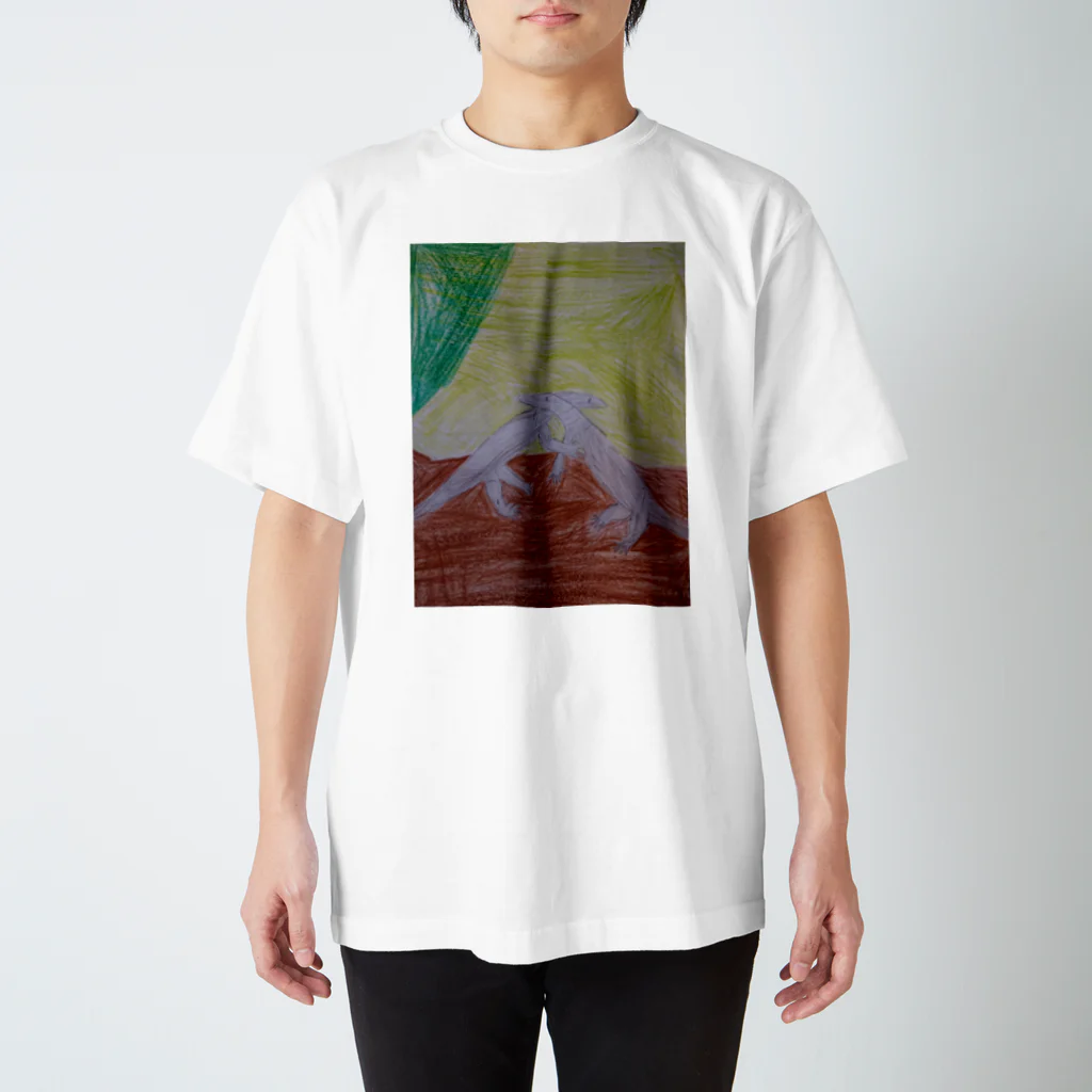 yu_say_gahakuのコモドドラゴンお相撲 Regular Fit T-Shirt