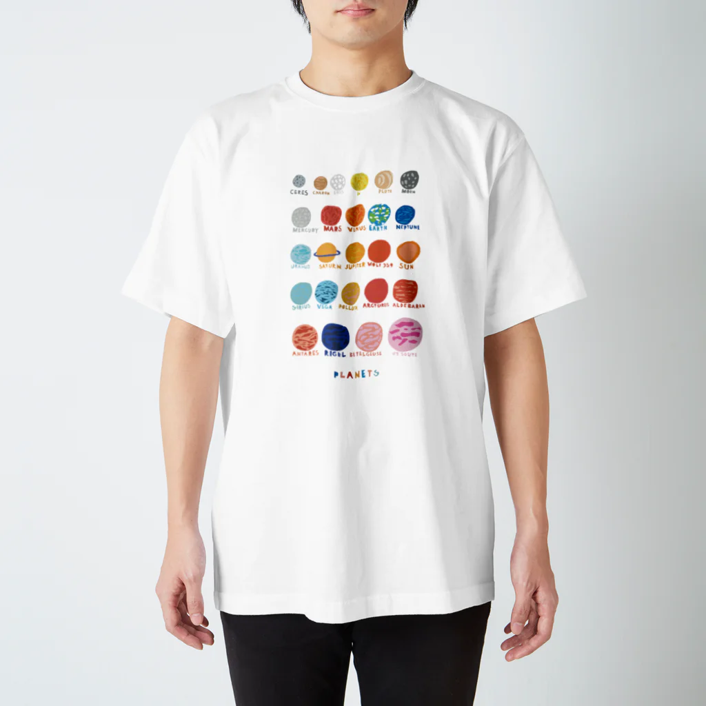 サタケシュンスケ｜イラストレーターの長男の絵（PLANETS） Regular Fit T-Shirt