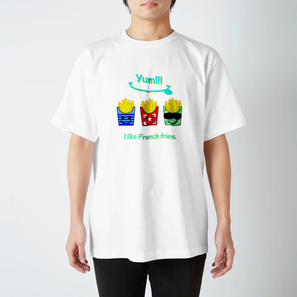 Yokokkoの店のI💛French fries（face ver.) スタンダードTシャツ