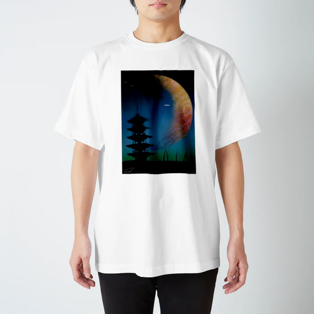 HOLLYWOOD-HIROの五重塔＆UFO Regular Fit T-Shirt