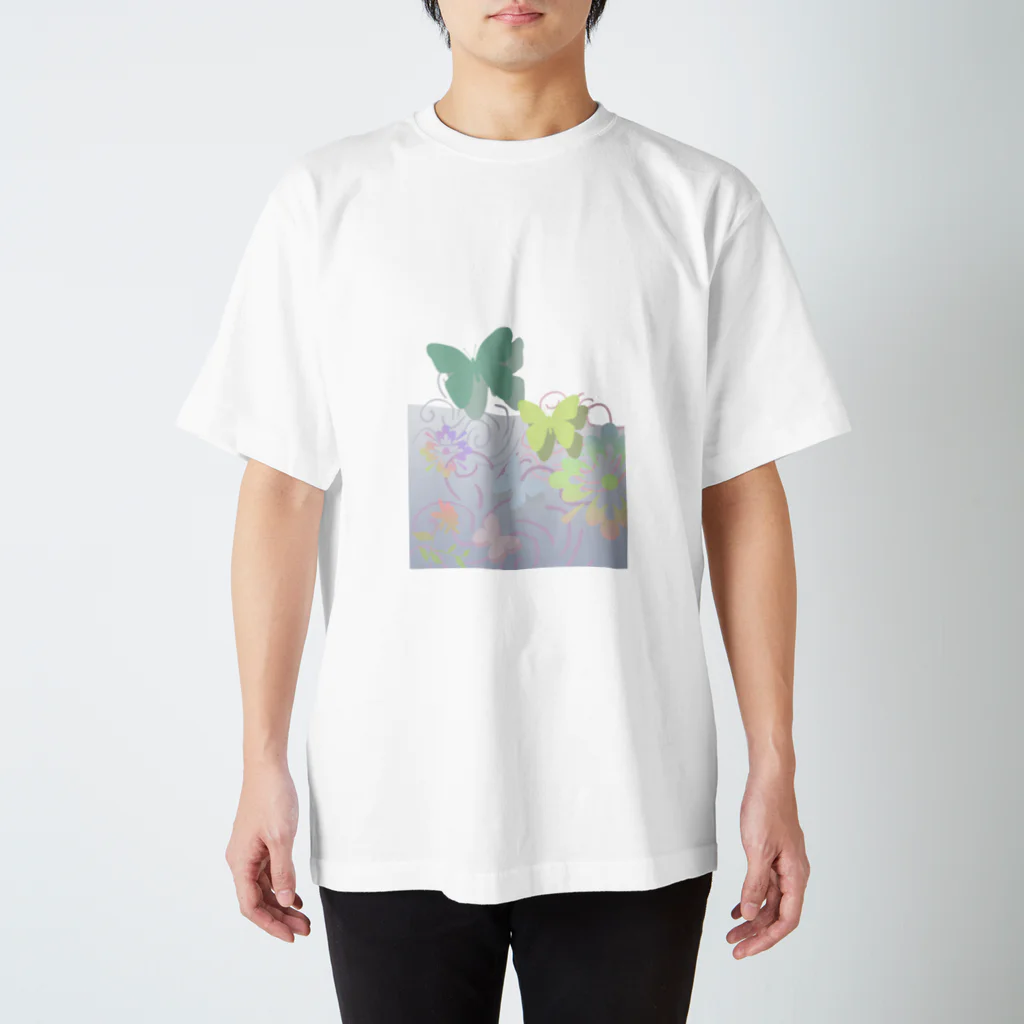 暑山グッズショップの花蝶グラデ スタンダードTシャツ