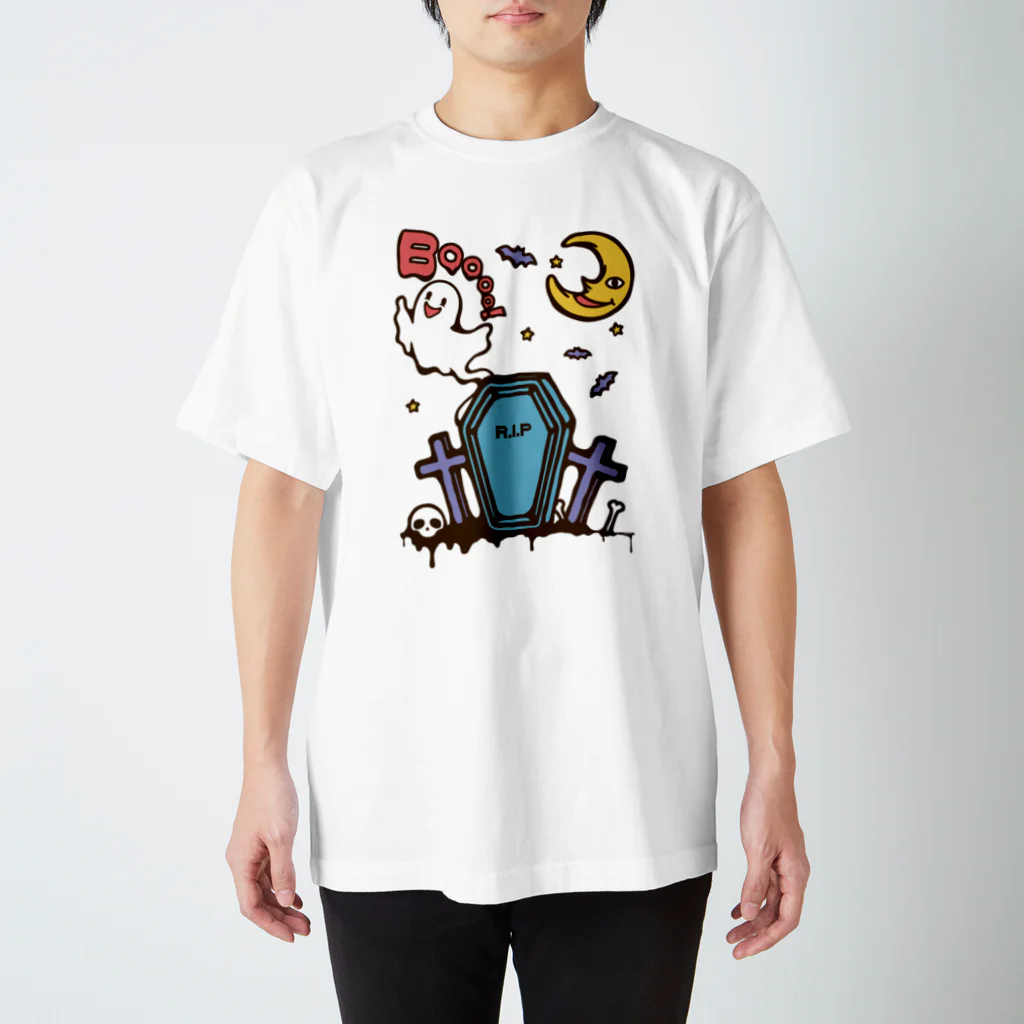 Cɐkeccooのお墓からばぁ!おばけちゃん‐パステル Regular Fit T-Shirt