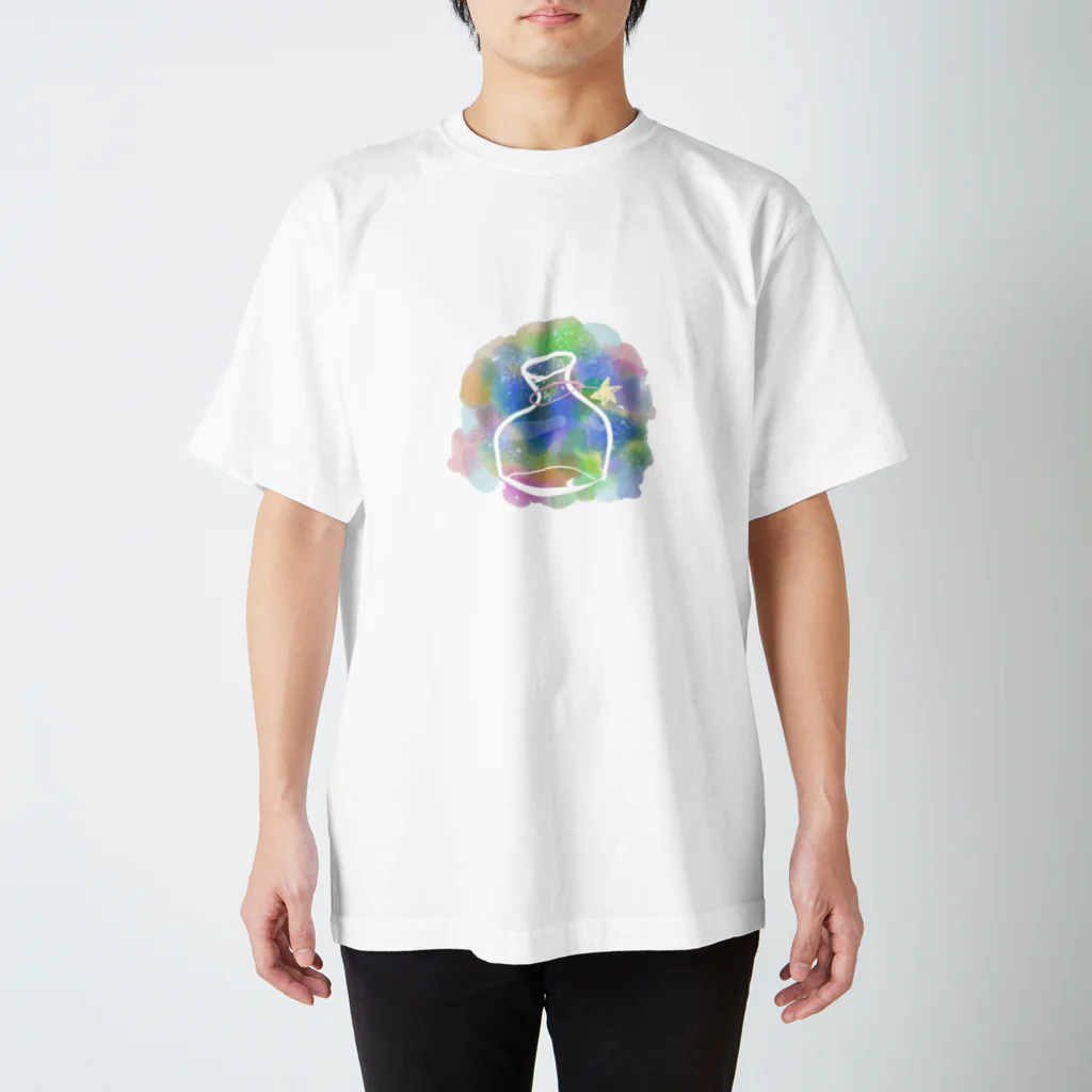 りんごのパステルカラーの瓶 Regular Fit T-Shirt