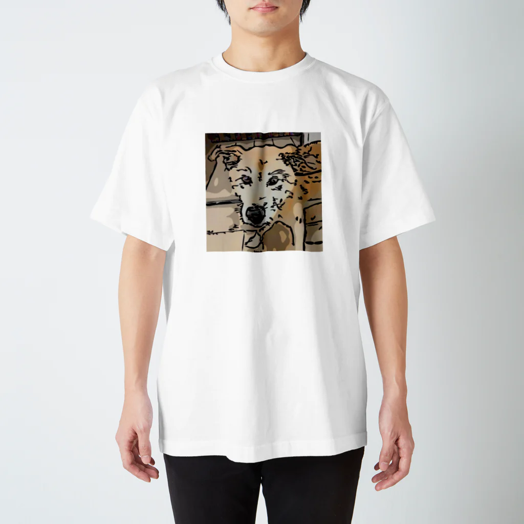 【保護犬／迷い犬】タロちゃんSHOP (HELP DOG SHOP)の【保護犬／迷子犬】タロちゃん Regular Fit T-Shirt