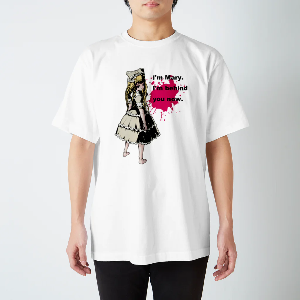 HINai Shopの病みかわいいゴシックホラーデザイン Doll Splatte Mary スタンダードTシャツ