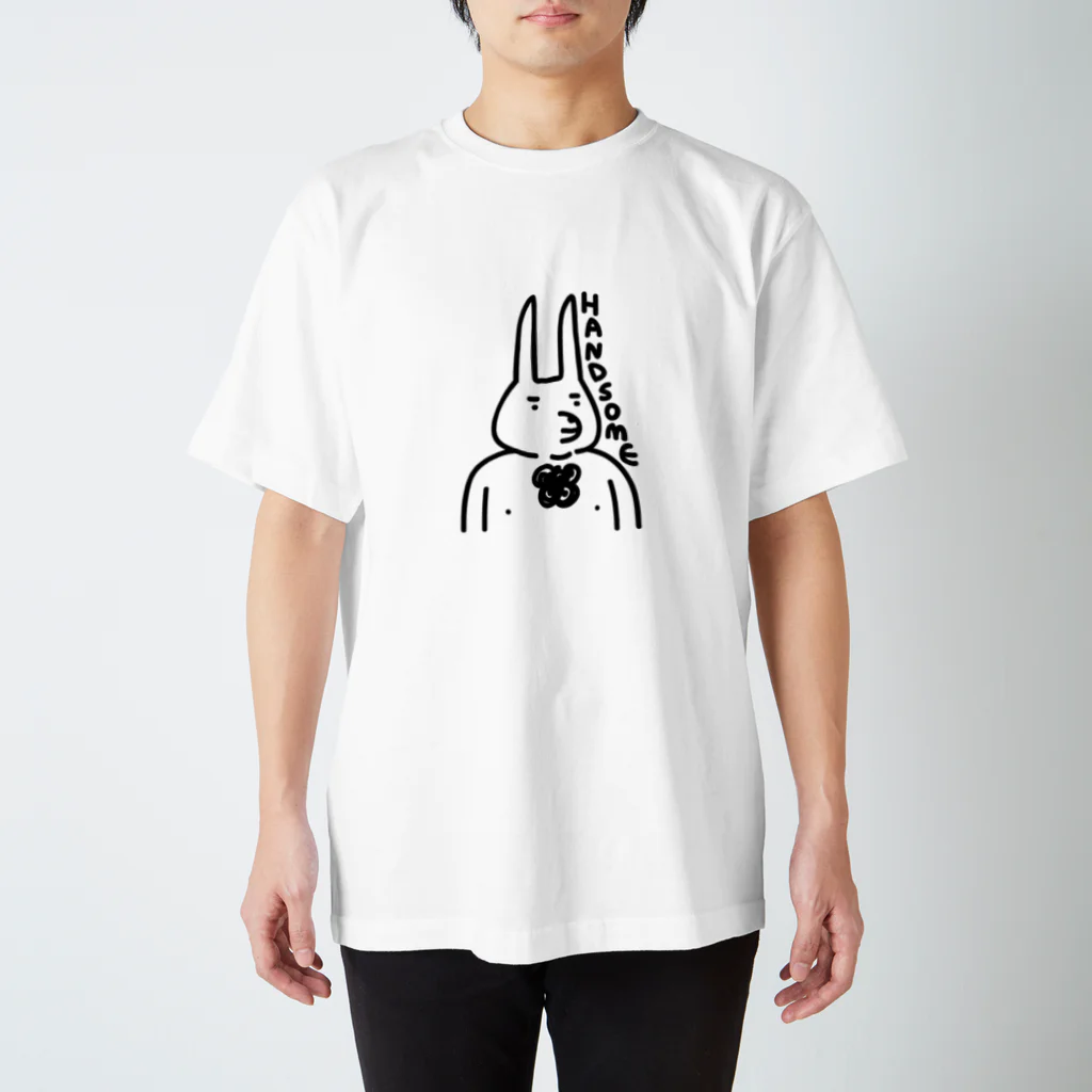 PokuStarのハンサムウサギ Regular Fit T-Shirt