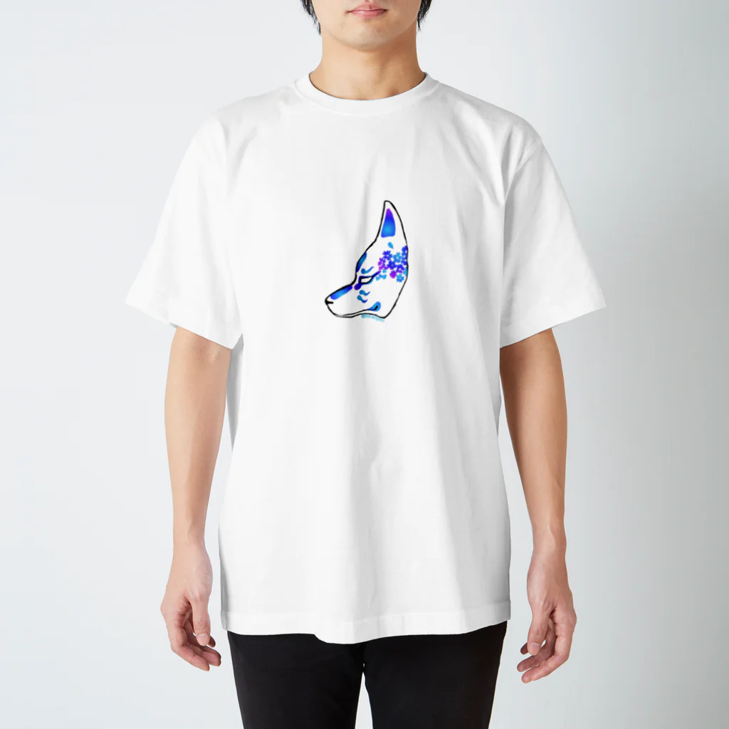 創狐堂の創狐堂の狐(蒼) Regular Fit T-Shirt